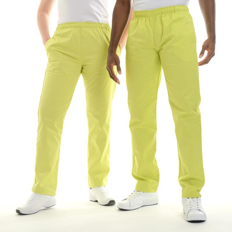 Pantalon mixte jaune médical